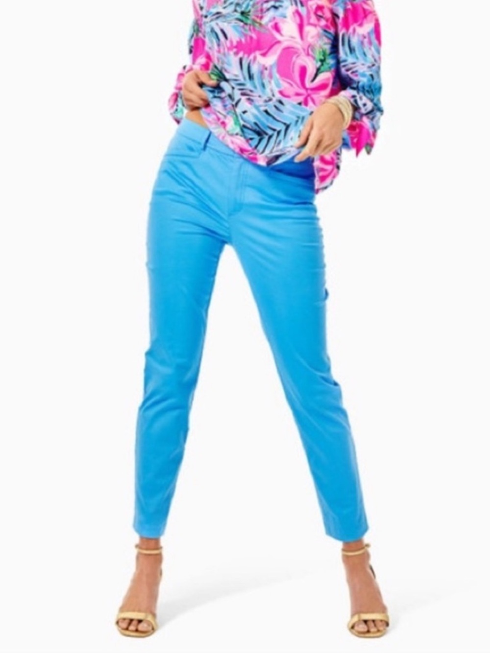 Lilly Pulitzer Kelly Stretch Pants Zanzibar Blue Women’s Size 0